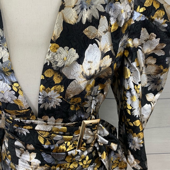 Bebe Metalic Ruched Mini Dress - Picture 6 of 8